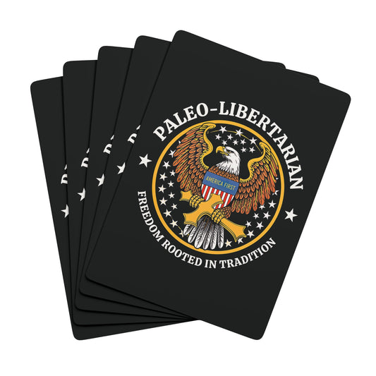"Paleo-Libertarian" #01, Political Playing Cards (Void Black)