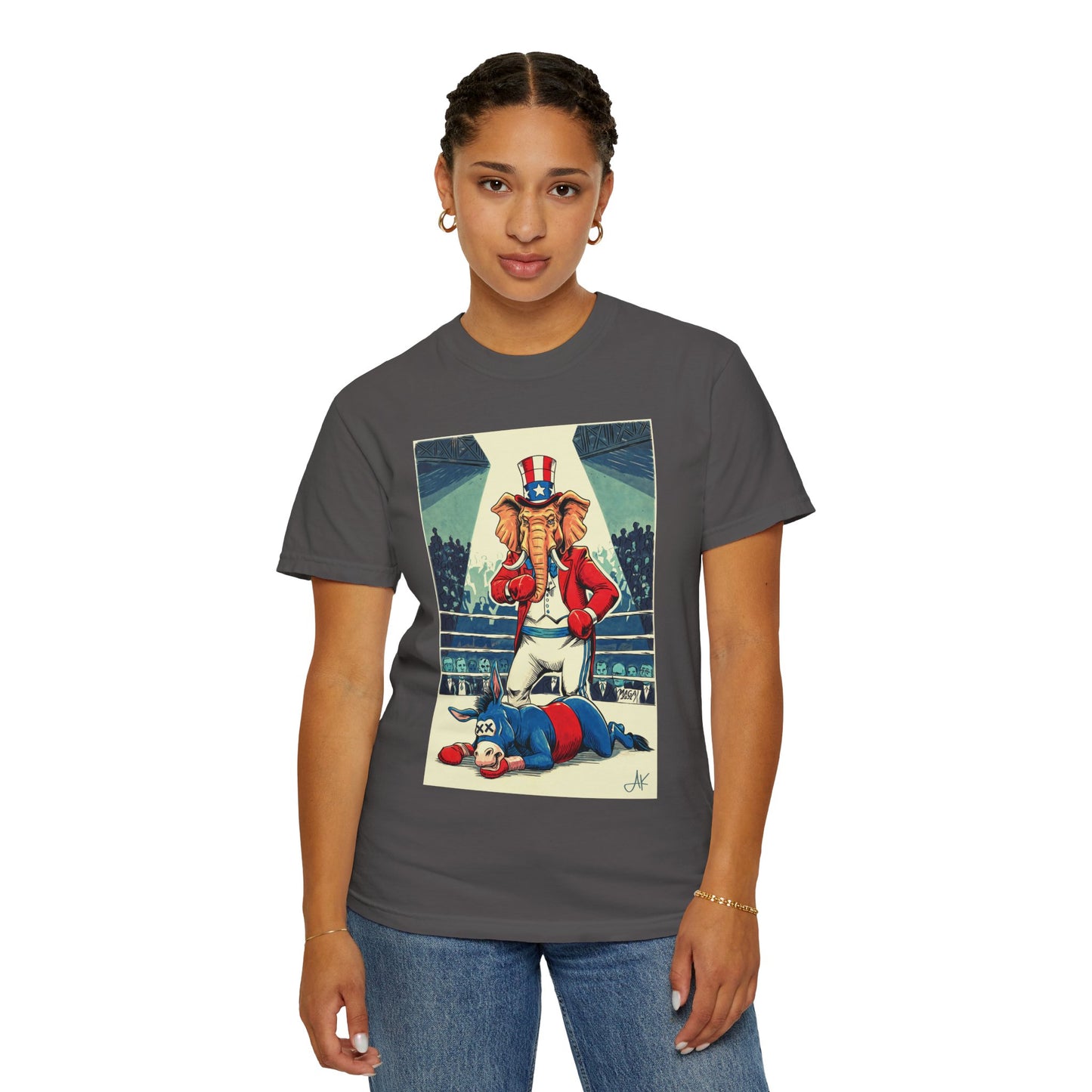 "Brutal Woke Knockout 2024", Unisex T-shirt (Dark Colors)