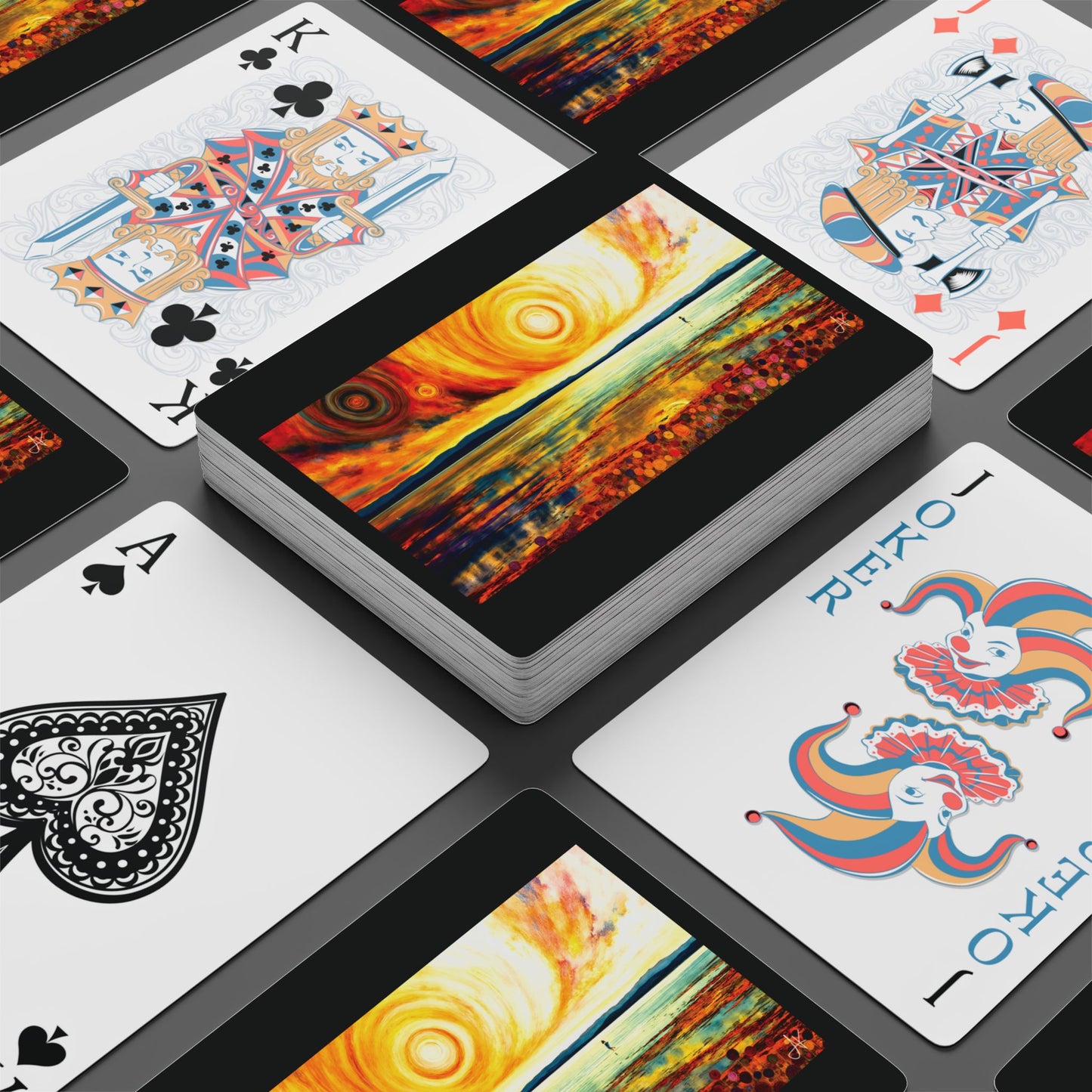 "Living Color", Fine Art Playing Cards (Void Black)