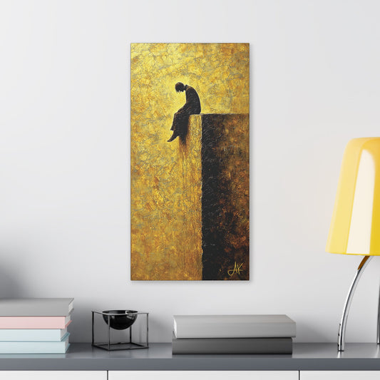 "In Darkest Hour He Is With Me", Stretched Classic Canvas Fine Art Print