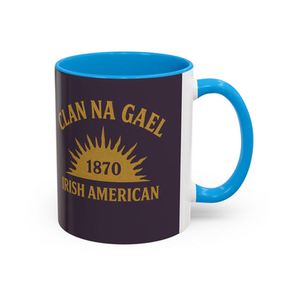 "Clan na Gael - Irish American", Colorful Mugs (11oz, 15oz) (Purple Verbena)