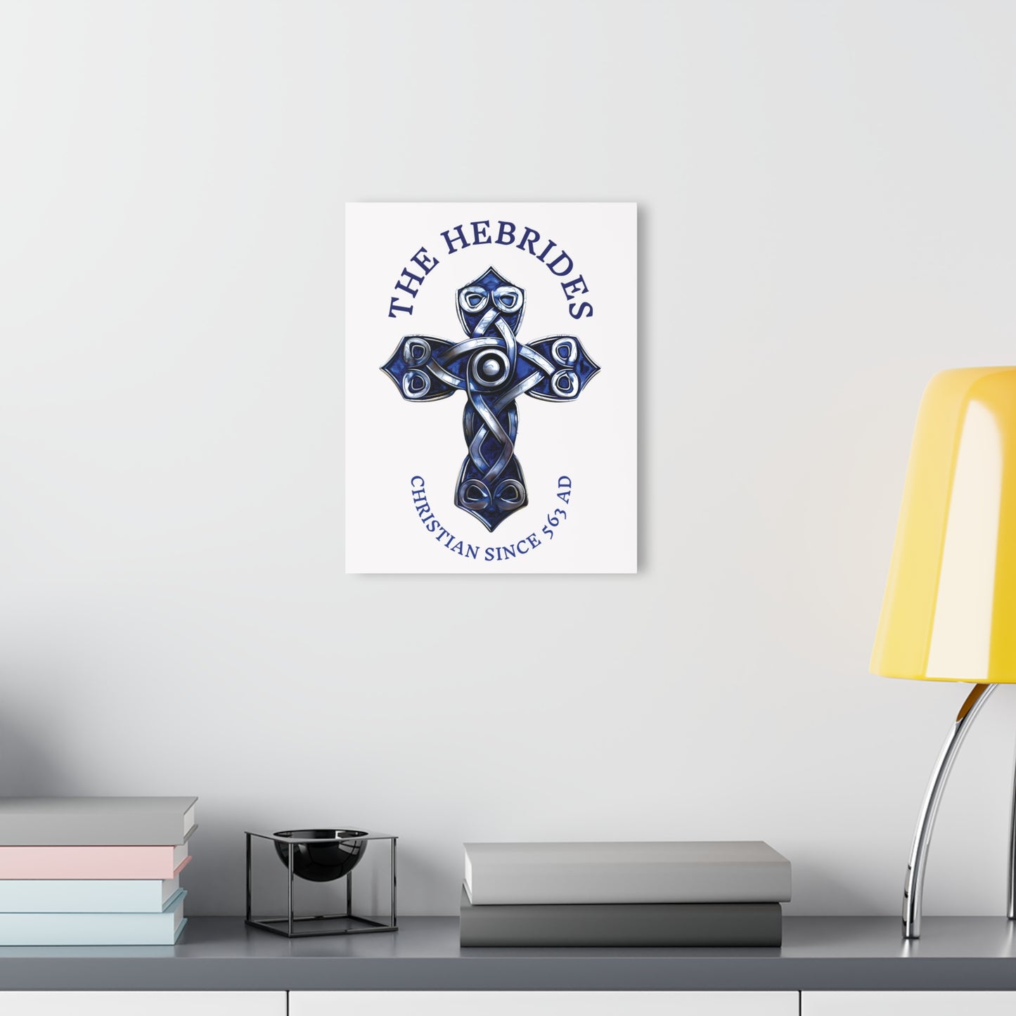 "The Hebrides - Christian Since 563 AD", Acrylic Wall Prints (French Cleat Hanging) (Alabaster White)