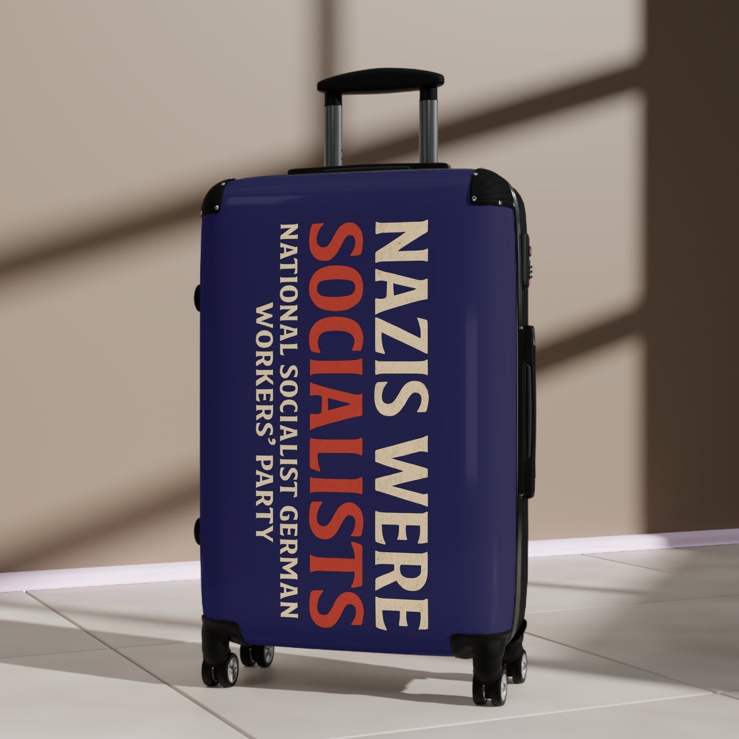 "Nazis were Socialists", Suitcase (Obsidian Blue)