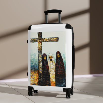 "At-the-Foot of the Cross - John 19:25", Suitcases (White)