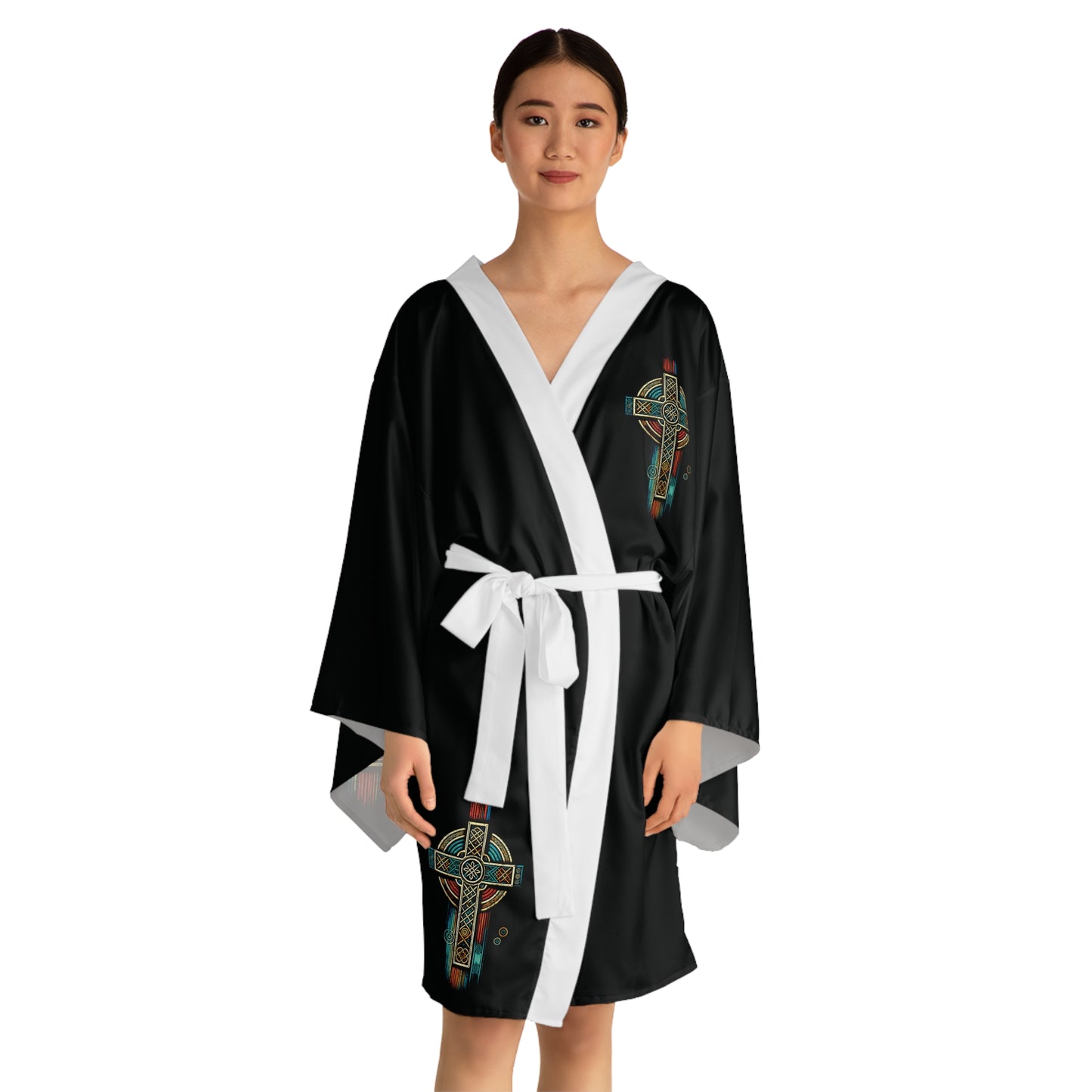 "Ancestral Faith", Long Sleeve Kimono Robe