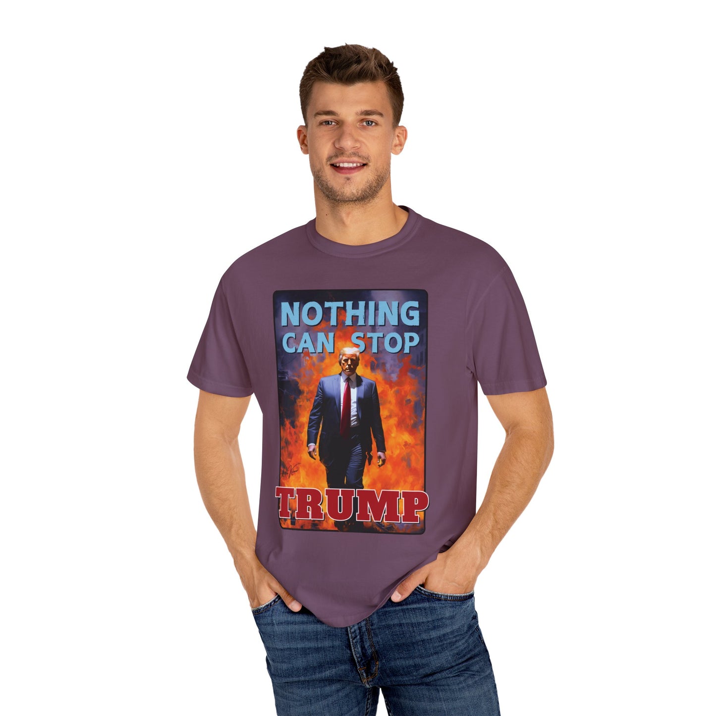 "Nothing Can Stop Trump", Unisex T-shirt (Dark Colors)