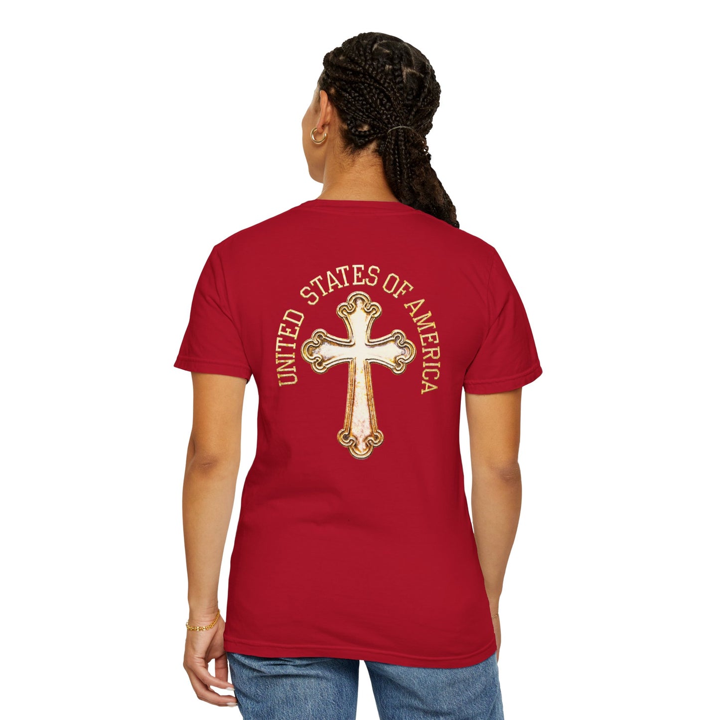 "USA Gold Cross", Unisex T-shirt