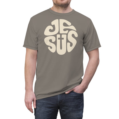 "Retro Jesus", Unisex T-shirt (Suede Grey)