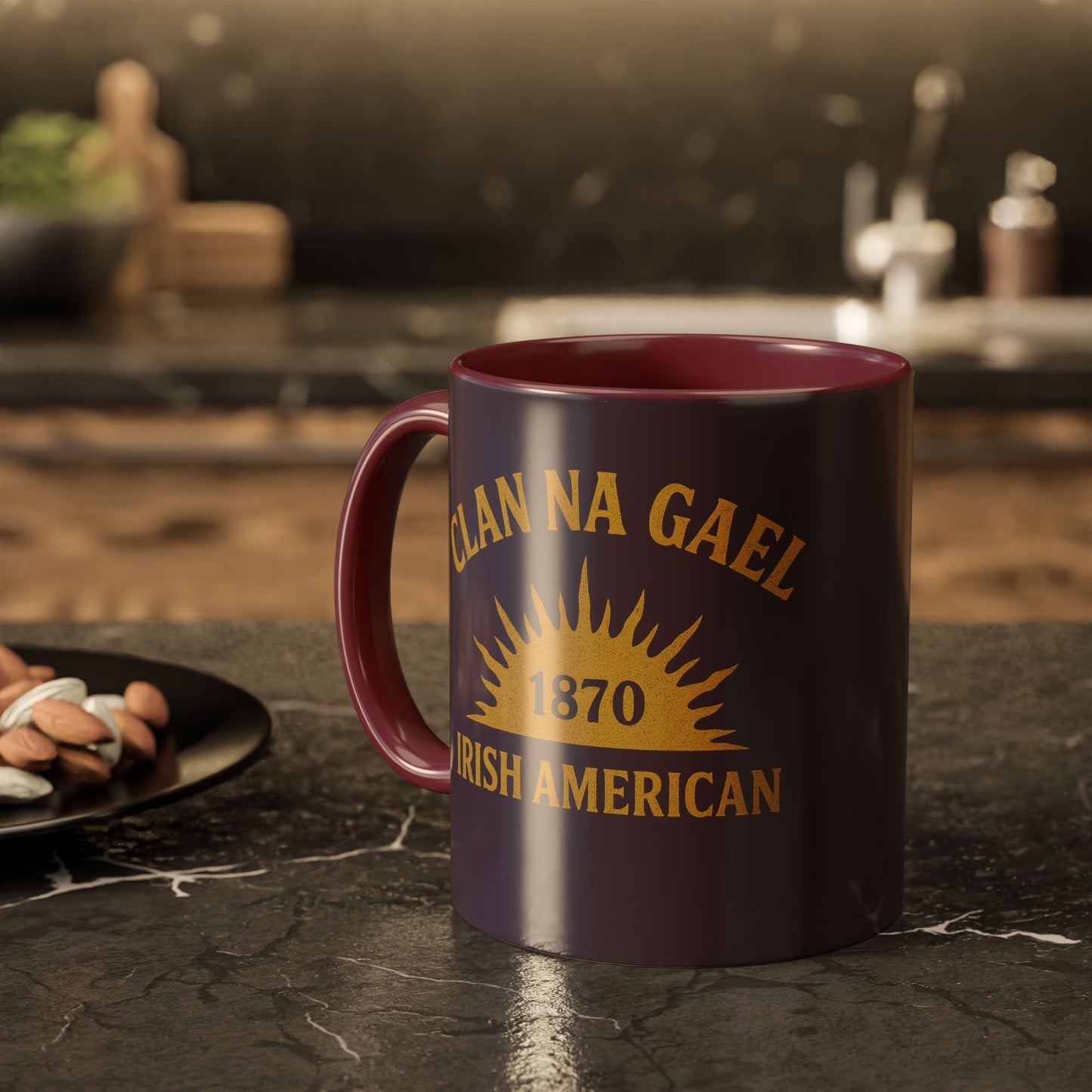 "Clan na Gael - Irish American", Colorful Mugs (11oz, 15oz) (Purple Verbena)
