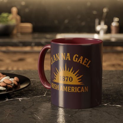 "Clan na Gael - Irish American", Colorful Mugs (11oz, 15oz) (Purple Verbena)