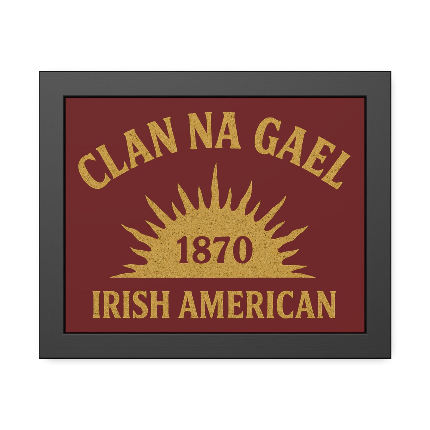 "Clan na Gael - Irish American", Framed Paper Poster (Palladius Red)