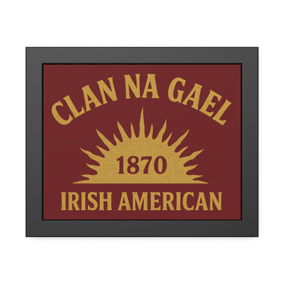 "Clan na Gael - Irish American", Framed Paper Poster (Palladius Red)