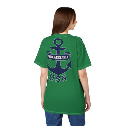 "USN Anchor", Unisex T-shirt (Bottle Glass)