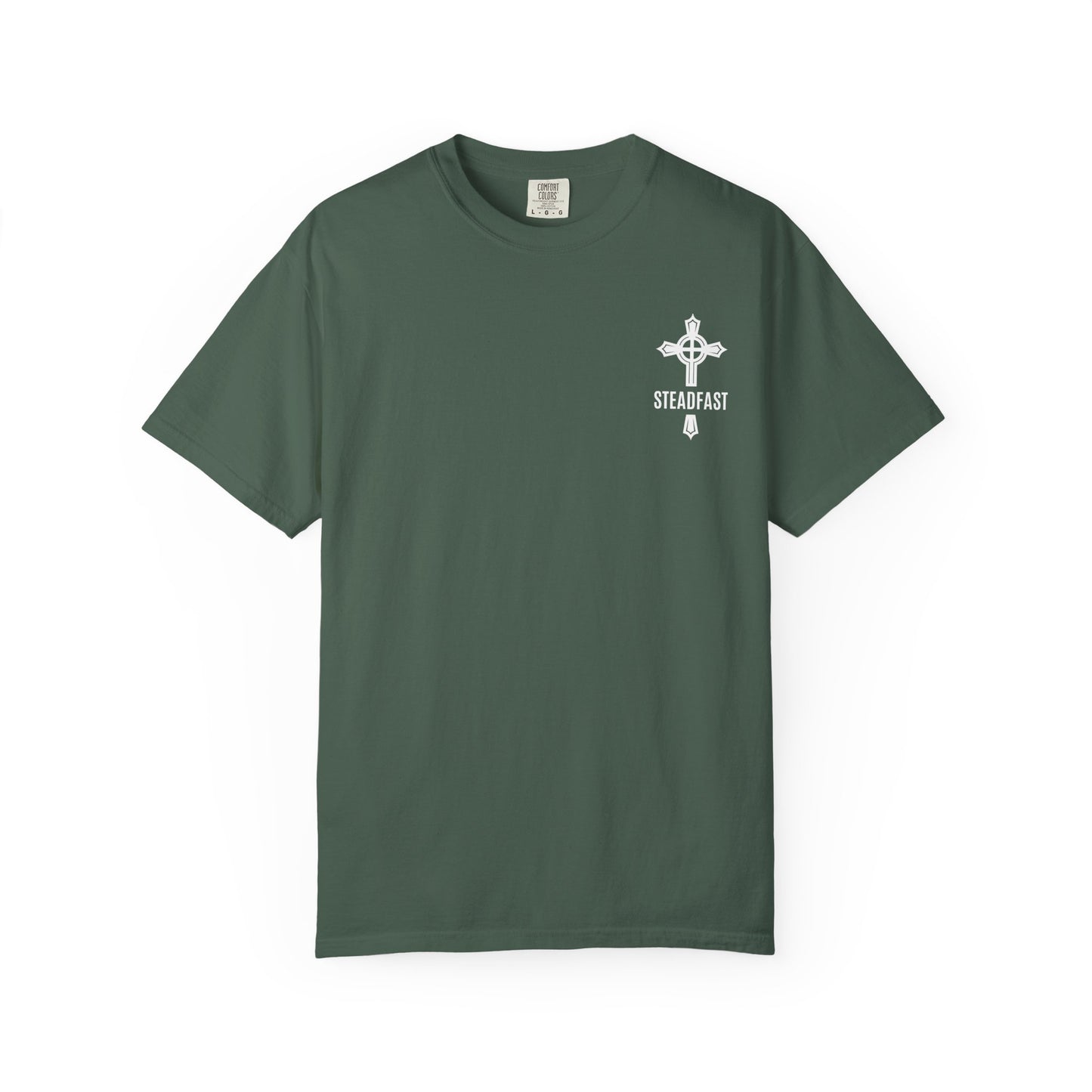 "Steadfast Cross in White", Unisex T-shirt