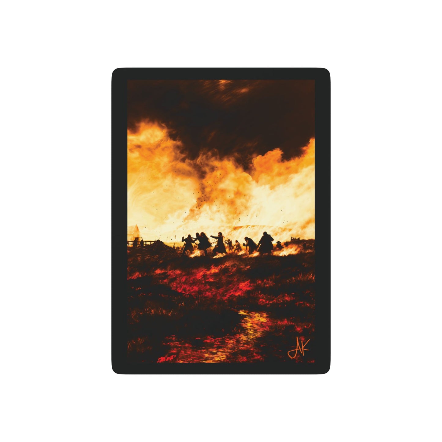 "Clan Skirmish", Fine Art Playing Cards (Void Black)
