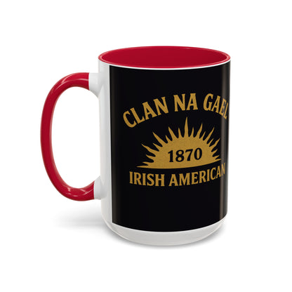 "Clan na Gael - Irish American", Colorful Mugs (11oz, 15oz) (Raven Black)