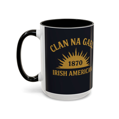 "Clan na Gael - Irish American", Colorful Mugs (11oz, 15oz) (Black Denim)