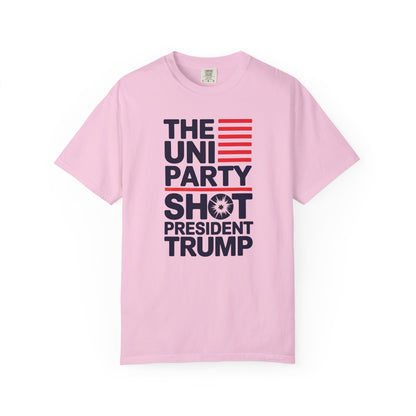 "The Uniparty Shot President Trump" #01, Unisex T-shirt