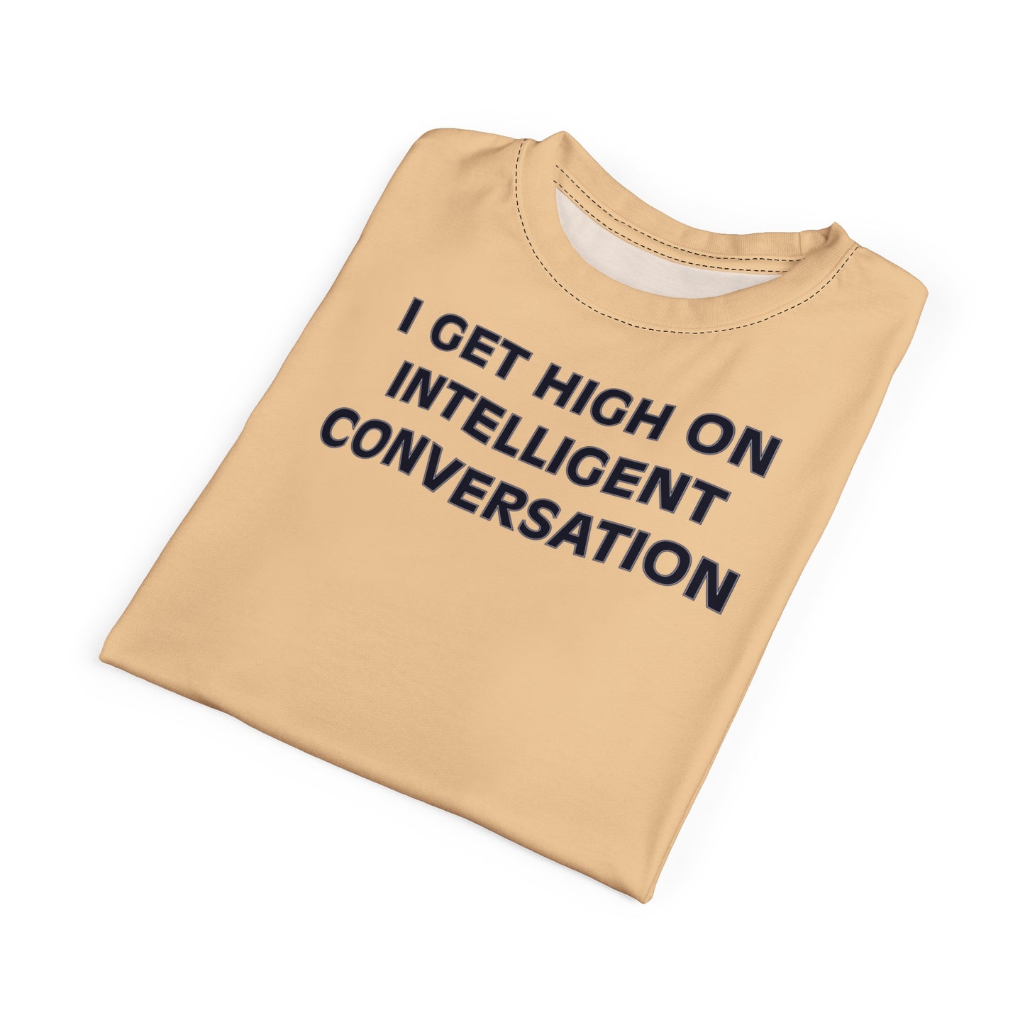 "Intelligent Conversation", Unisex T-shirt (Feather Plume)