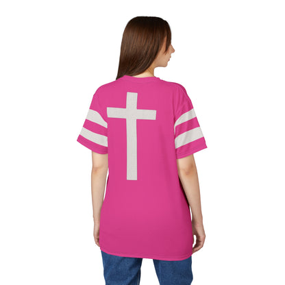 "Faith Overcomes Fear", Unisex Tee (Hot Pink)