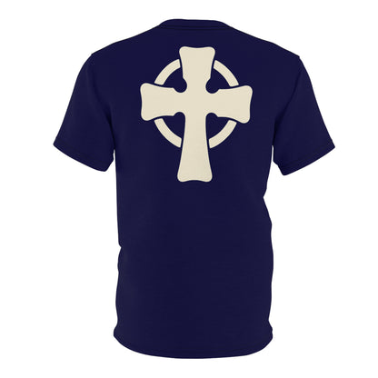 "Retro Jesus", Unisex T-shirt (Memorial Blue)