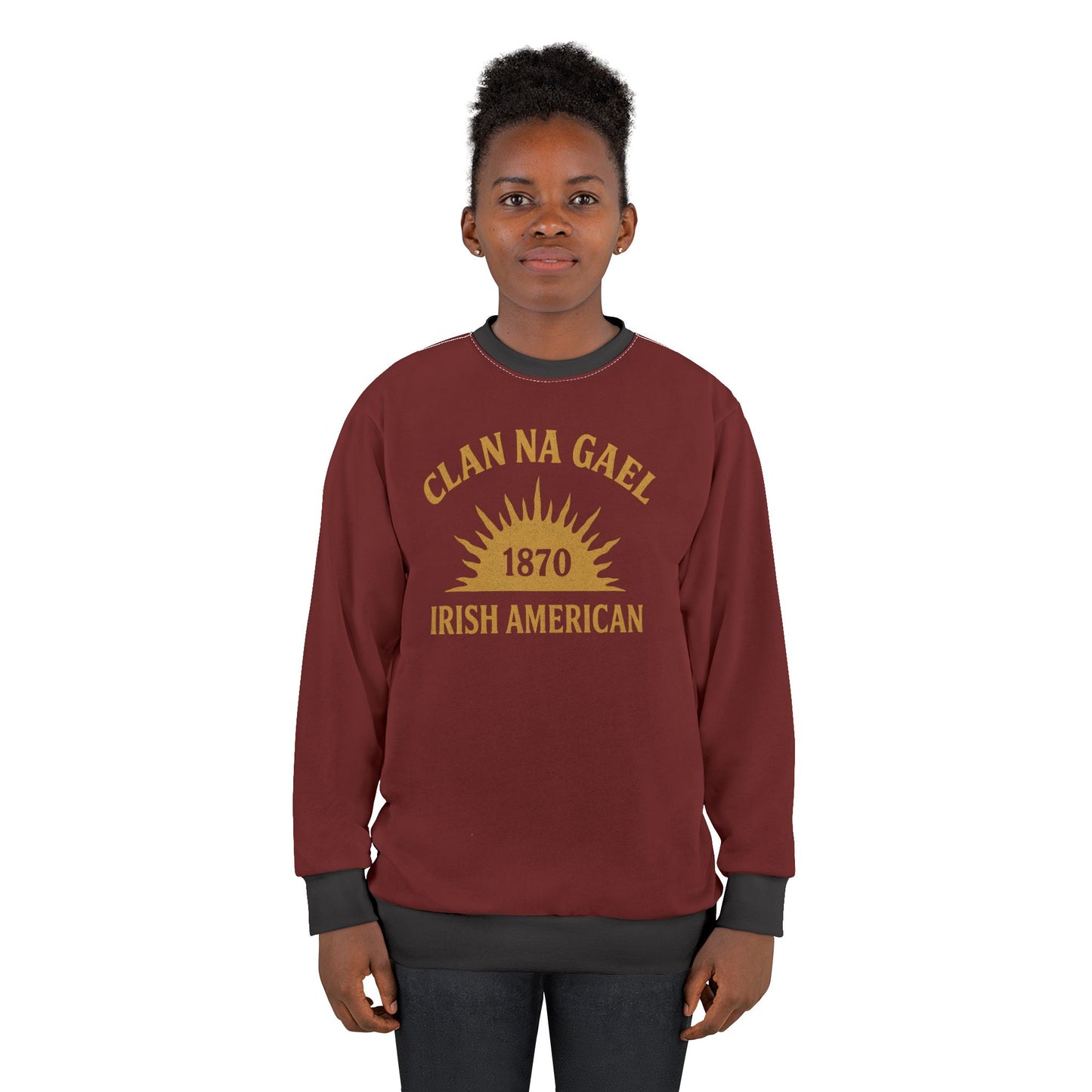 "Clan na Gael - Irish American", Unisex Sweatshirt (Palladius Red)