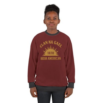"Clan na Gael - Irish American", Unisex Sweatshirt (Palladius Red)