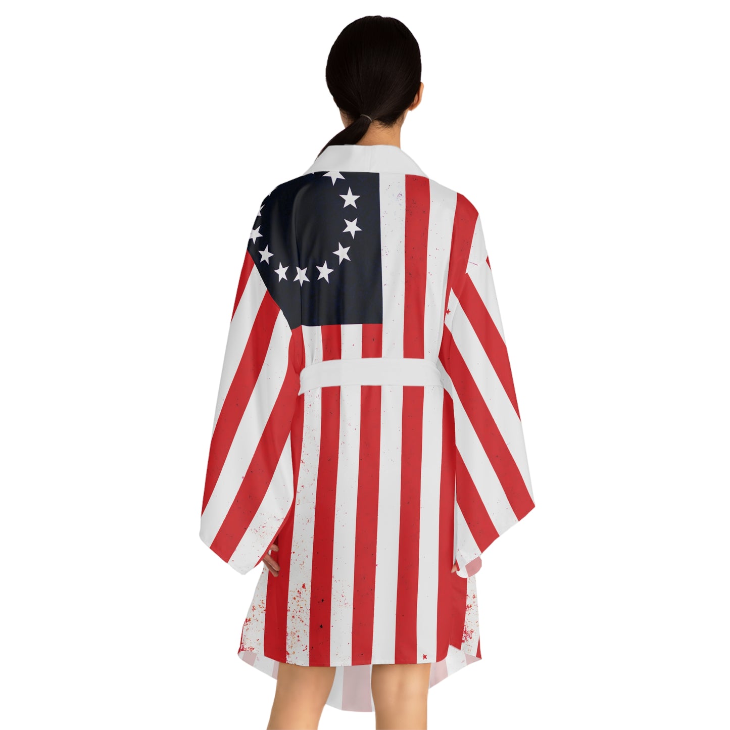 "Betsy Ross Flag", Long Sleeve Kimono Robe