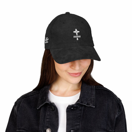 "Steadfast Cross - Great Individuals", Vintage Corduroy Cap (Embroidery)