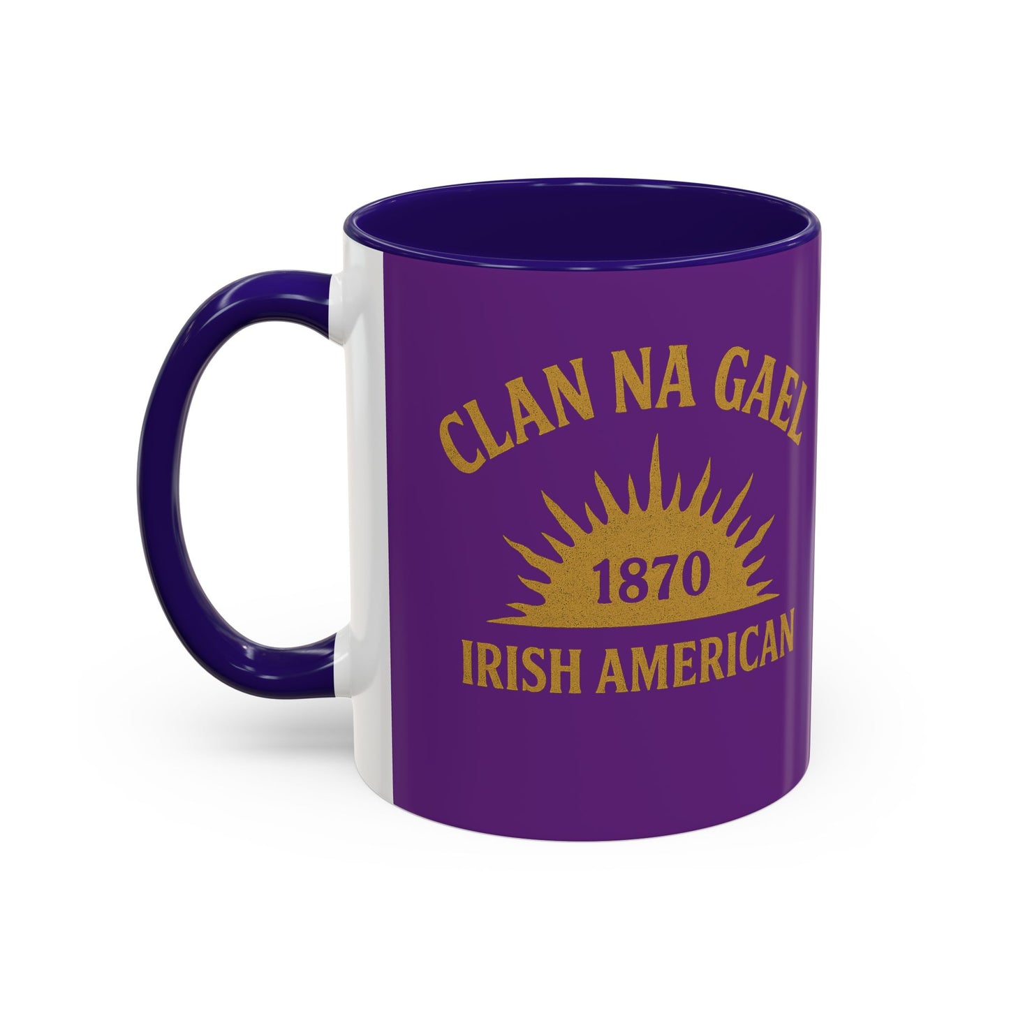 "Clan na Gael - Irish American", Colorful Mugs (11oz, 15oz) (Vesper Violet)