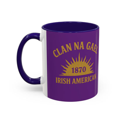 "Clan na Gael - Irish American", Colorful Mugs (11oz, 15oz) (Vesper Violet)