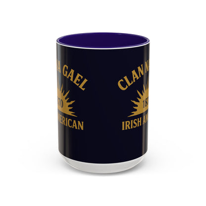 "Clan na Gael - Irish American", Colorful Mugs (11oz, 15oz) (Black Rock Blue)