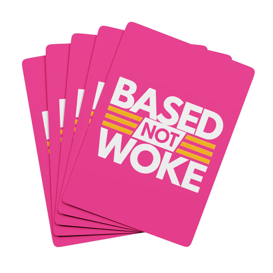 "Based not Woke" #01, Cultural Playing Cards (Knockout Pink)