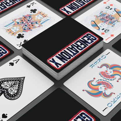 "Generation X", Retro Playing Cards (70's Black)