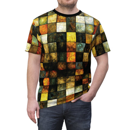"Wood Block Pattern" #01, Wearable Fine Art Unisex T-Shirt