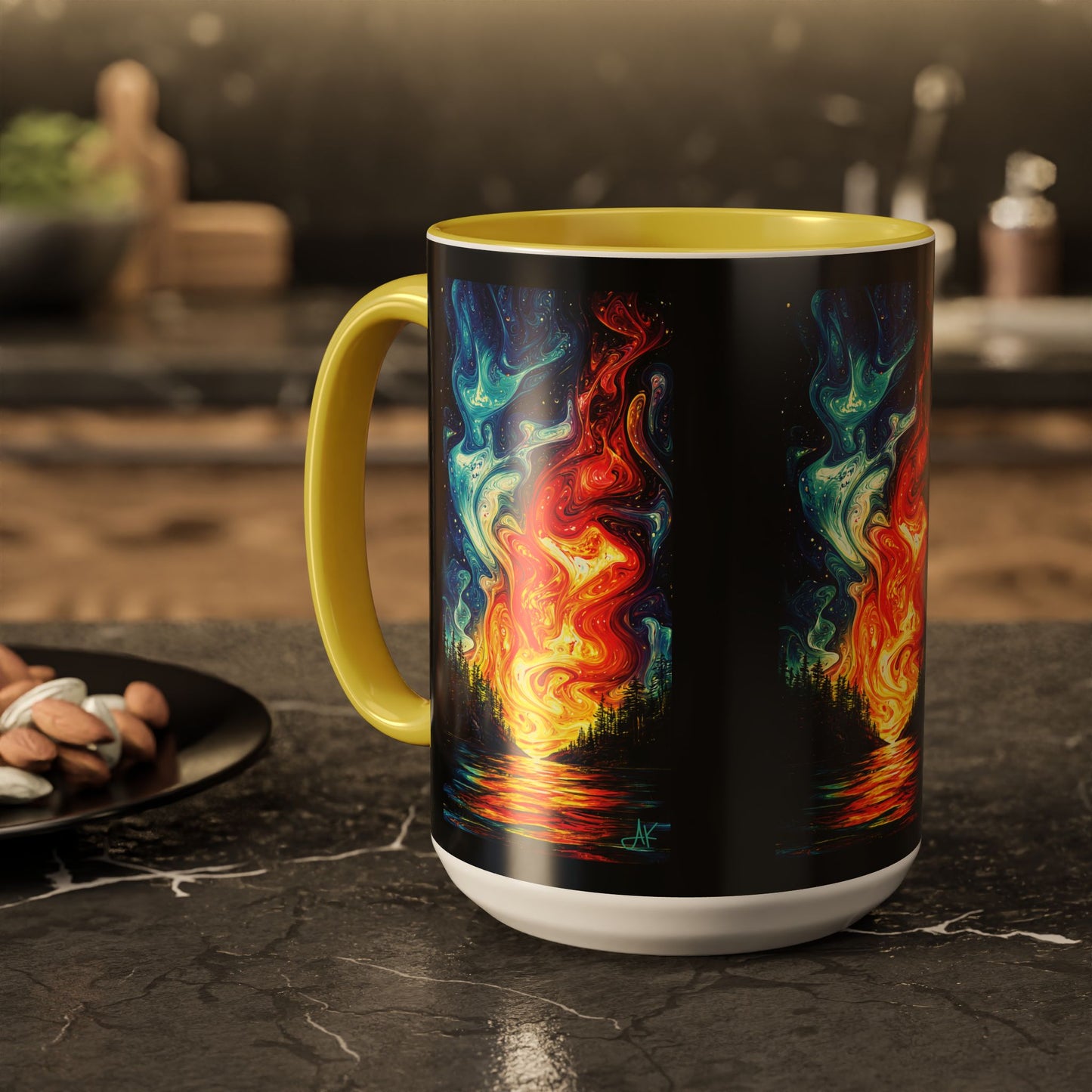 "Naomh Solus (Gaelic) - Sacred Light (English)", Colorful Mugs (11oz, 15oz)