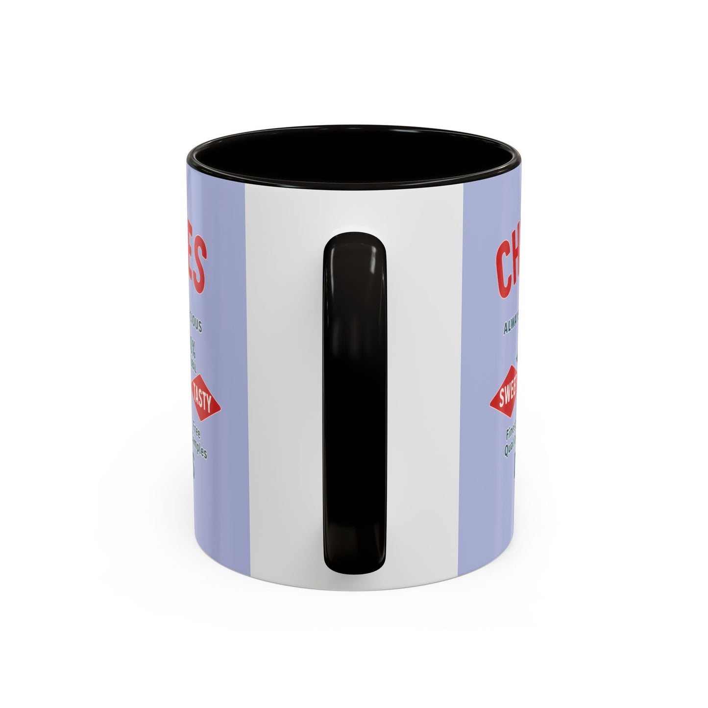 "Delicious Cherries", Colorful Mugs (11oz, 15oz) (Retro Periwinkle)