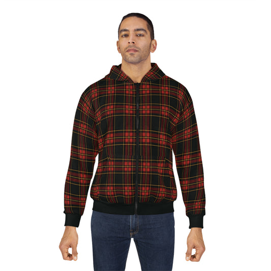 "Kilmor Gallóglach Tartan", Unisex Wearable Art Zip Hoodie