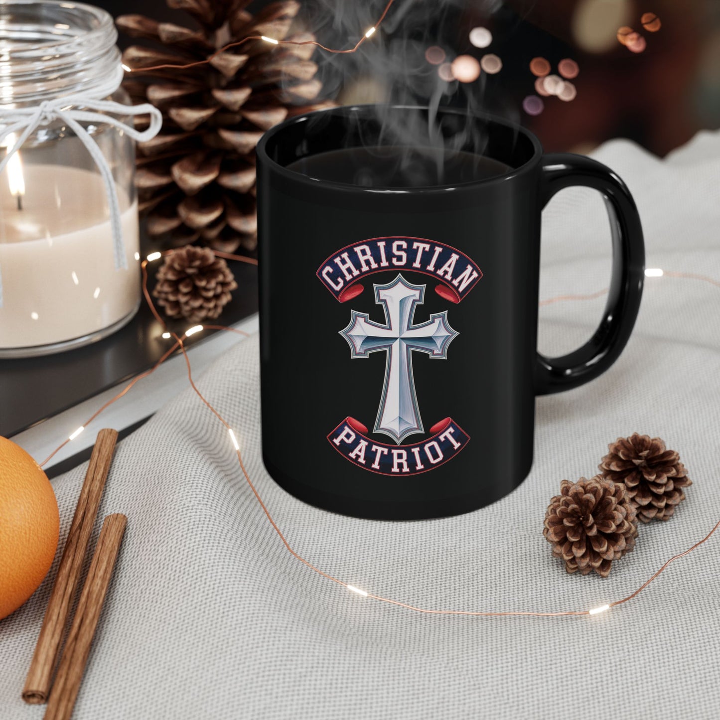 "Christian Patriot" #02, Black Mug (11oz & 15oz)