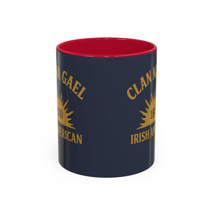 "Clan na Gael - Irish American", Colorful Mugs (11oz, 15oz) (Blue Burka Grey)