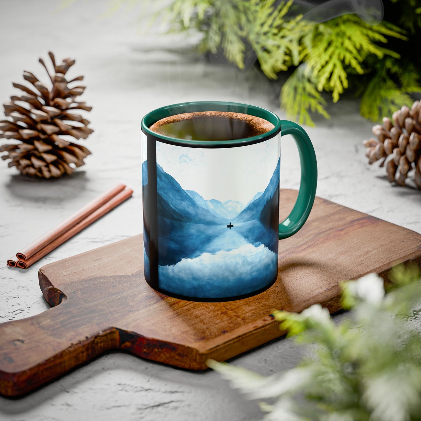 "Connected in Silence - Psalm 46:10", Colorful Mugs (11oz, 15oz)