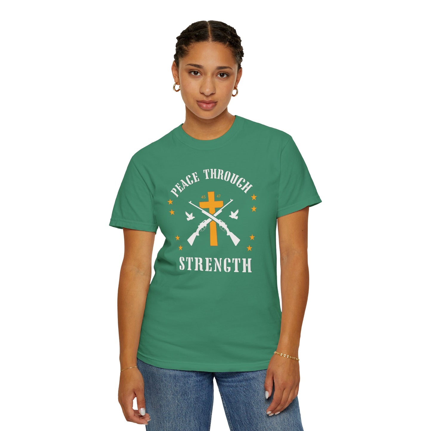 "Peace Through Strength" #01, Unisex T-shirt
