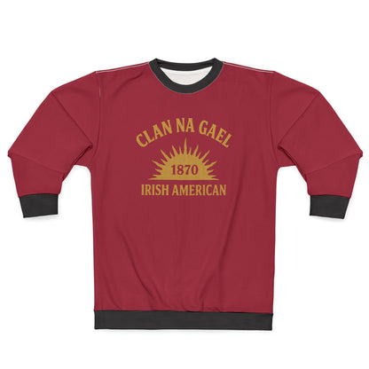 "Clan na Gael - Irish American", Unisex Sweatshirt (Fénechas Red)