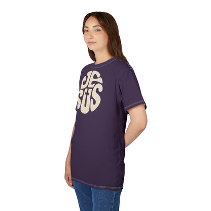 "Retro Jesus", Unisex T-shirt (Acai Berry)