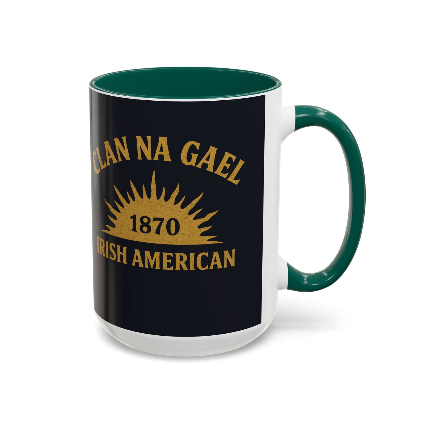 "Clan na Gael - Irish American", Colorful Mugs (11oz, 15oz) (Black Denim)