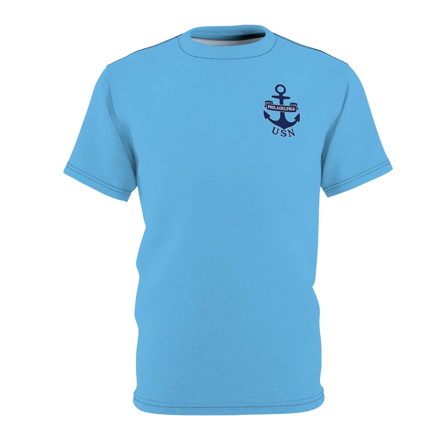 "USN Anchor", Unisex T-shirt (Atlantic Sky)