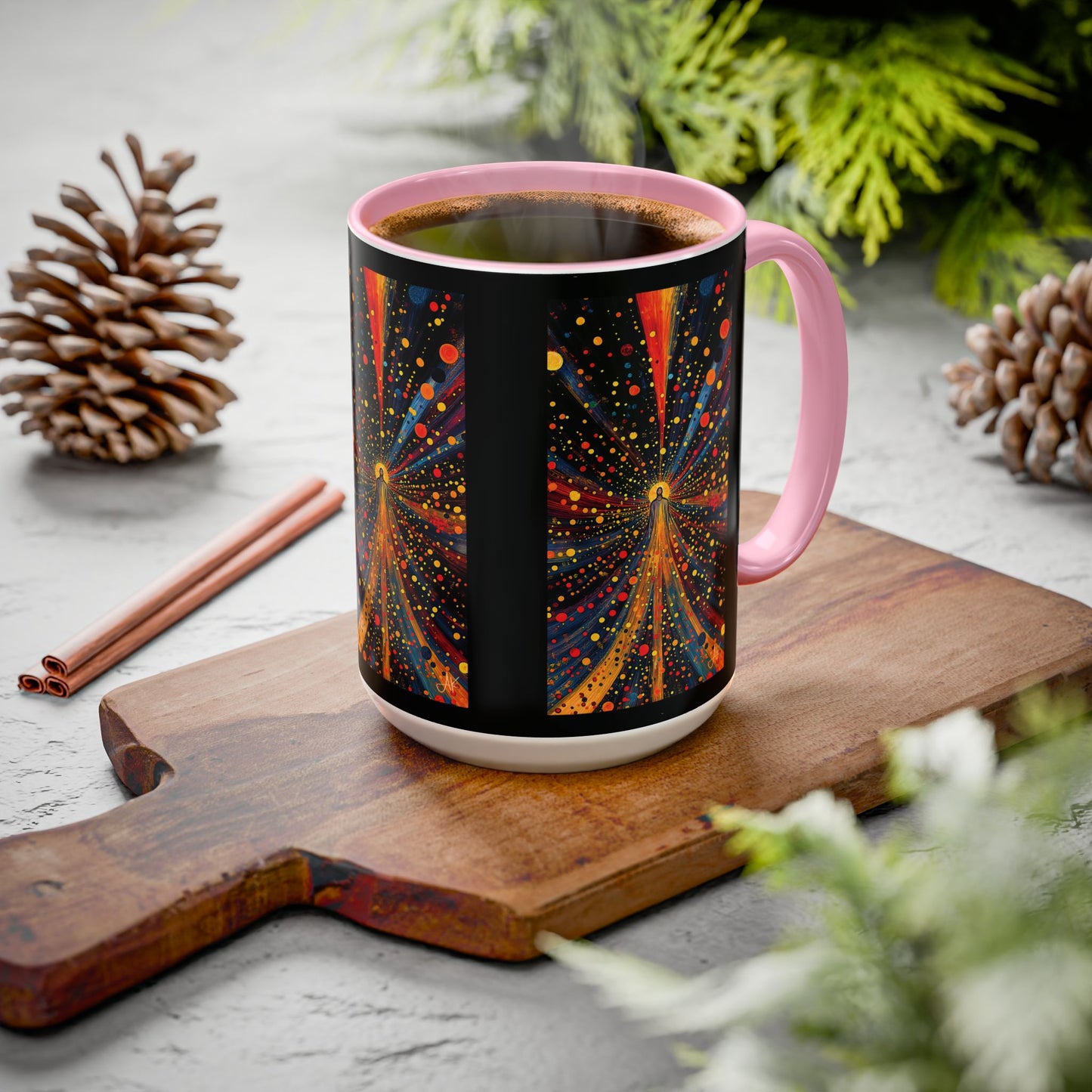 "Illuminated by Grace - 2 Corinthians 4:6", Colorful Mugs (11oz & 15oz)