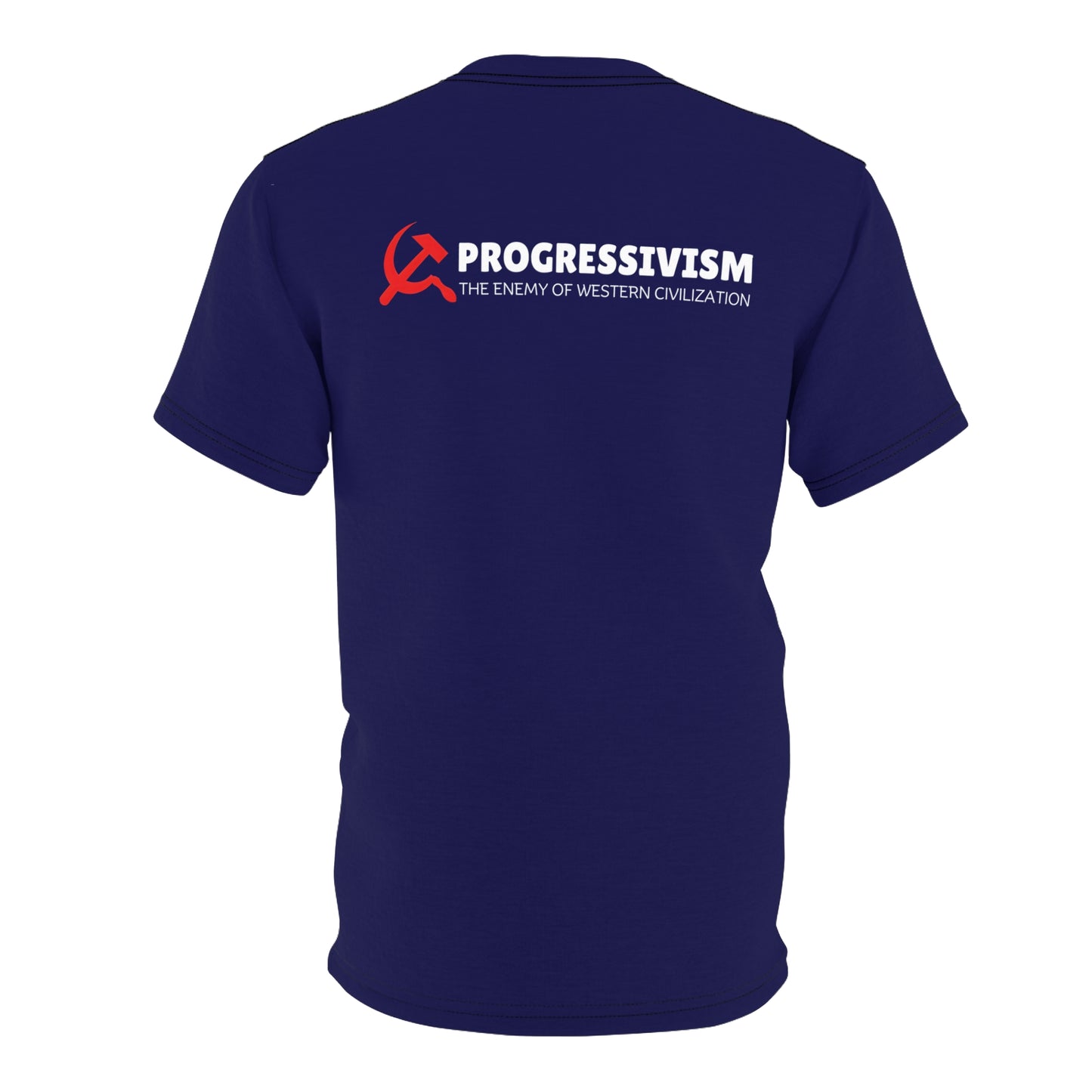 "Progressivism - Enemy of Western Civilization", Unisex Tee (Obsidian Blue)