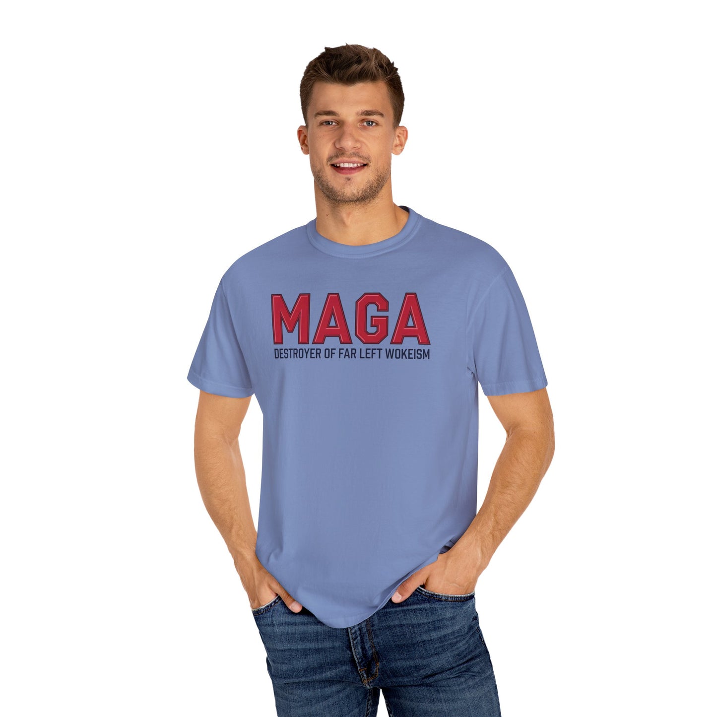 "MAGA - Destroyer of Far Left Wokeism", Unisex T-shirt