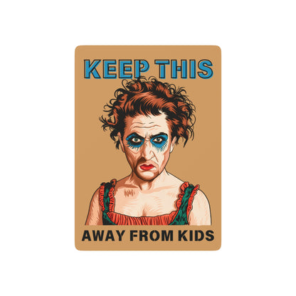 "Keep This Away from Kids", Cultural Playing Cards (Golden Brown)